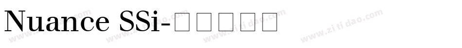 Nuance SSi字体转换